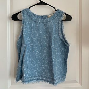 Altar’d State Paula Top, Blue-flowered XS